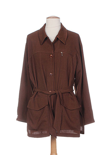 carole richard vestes femme de couleur marron
