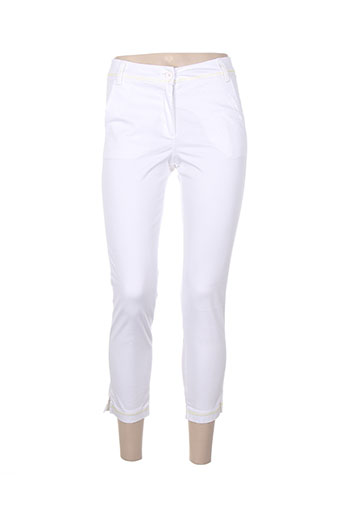benetton pantacourts femme de couleur blanc