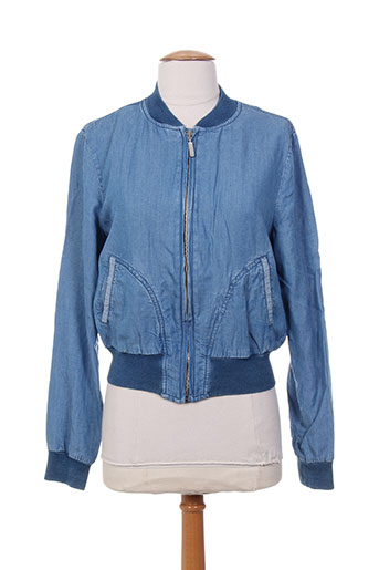 benetton vestes femme de couleur bleu