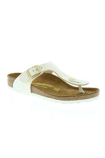 birkenstock chaussures fille de couleur blanc