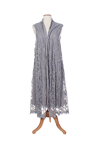 cream vestes femme de couleur gris