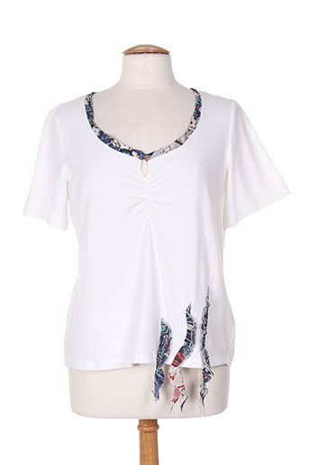 bleu de sym t-shirts femme de couleur blanc