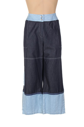 bleu de sym pantacourts femme de couleur bleu