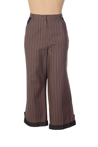 felino pantacourts femme de couleur marron
