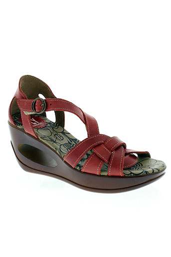 fly london chaussures femme de couleur rouge