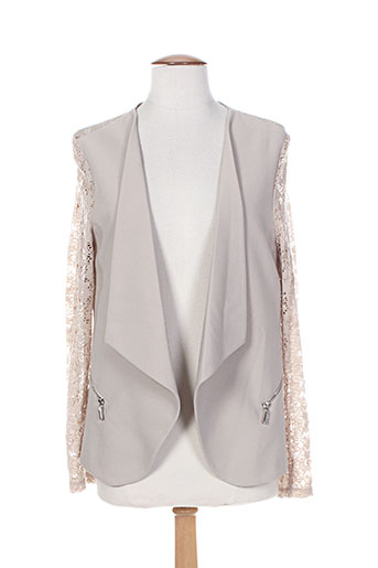 femmes je vous aime vestes femme de couleur beige