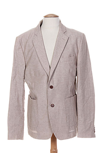 izac vestes homme de couleur beige