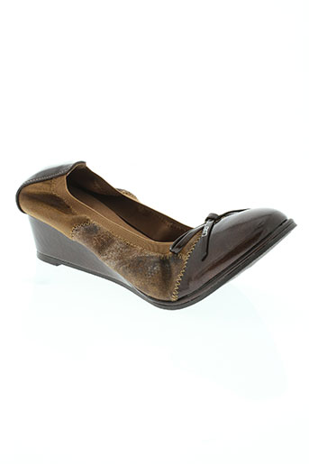 les p'tites bombes chaussures femme de couleur marron