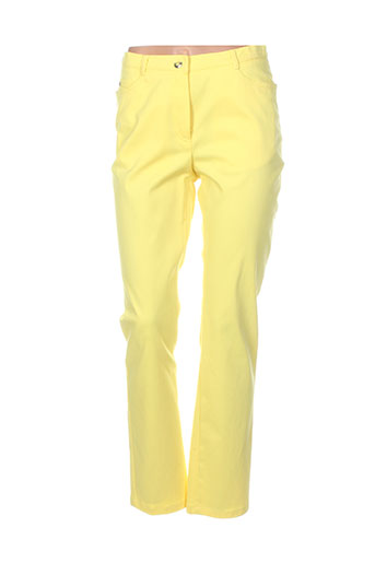 weinberg pantalons femme de couleur jaune