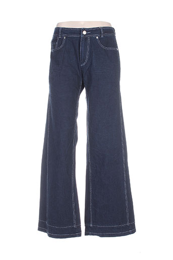 mybo jeans femme de couleur bleu