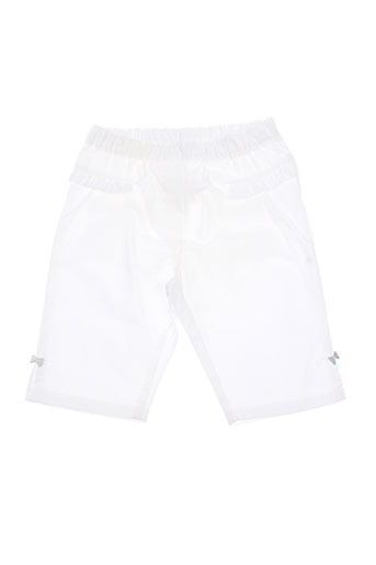 3 pommes pantacourts fille de couleur blanc