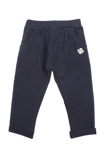 3 pommes pantalons fille de couleur bleu