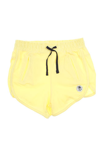3 pommes shorts / bermudas fille de couleur jaune