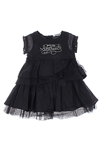 3 pommes robes fille de couleur noir