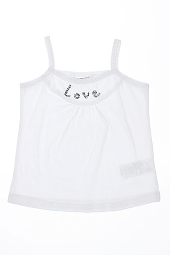 3 pommes chemises fille de couleur blanc