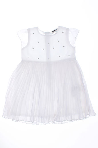 3 pommes robes fille de couleur blanc