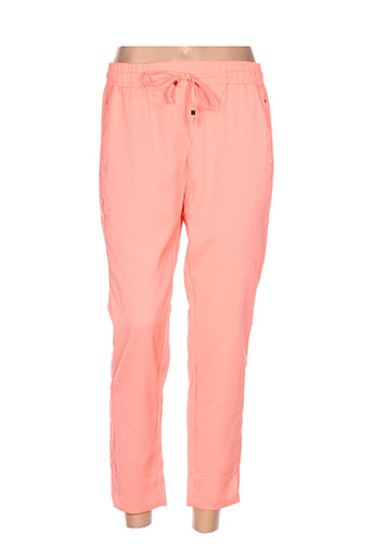 minako pantalons femme de couleur orange