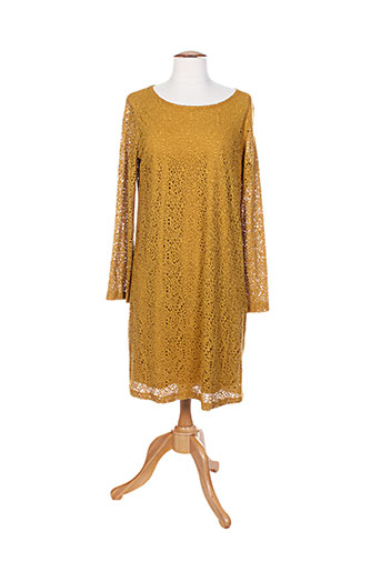 les filles de neaux robes femme de couleur jaune