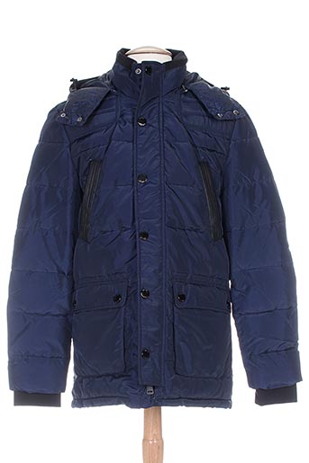 guess manteaux homme de couleur bleu