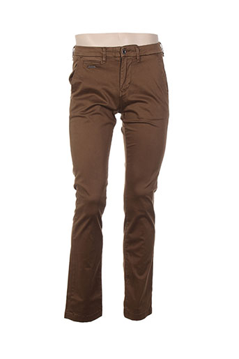 guess pantalons homme de couleur marron
