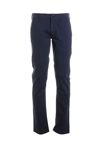 guess pantalons homme de couleur bleu