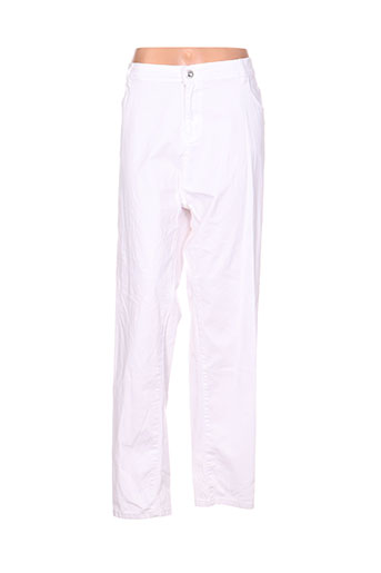 jean gabriel pantalons femme de couleur blanc