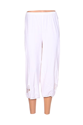 jean delfin pantacourts femme de couleur blanc