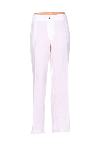 jean delfin pantalons femme de couleur blanc