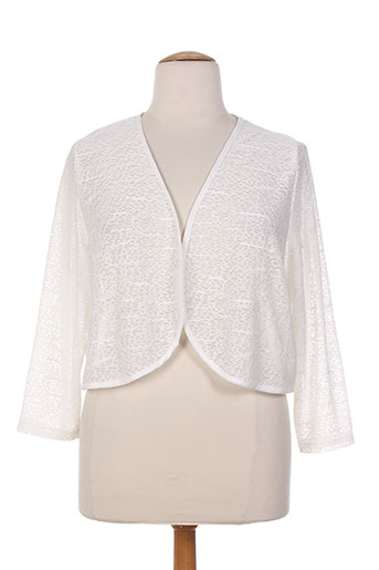 jean gabriel gilets femme de couleur blanc