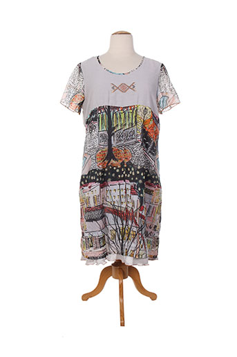guy dubouis robes femme de couleur gris