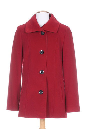 lebek manteaux femme de couleur rouge