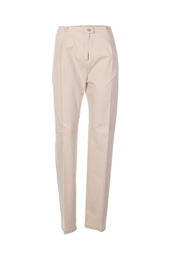 bleu de sym pantalons femme de couleur beige