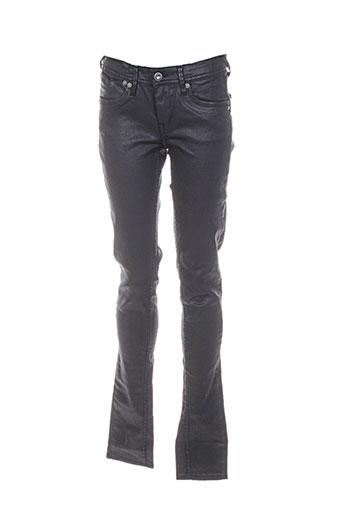 pepe jeans pantalons fille de couleur noir