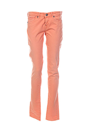 pepe jeans pantalons fille de couleur orange