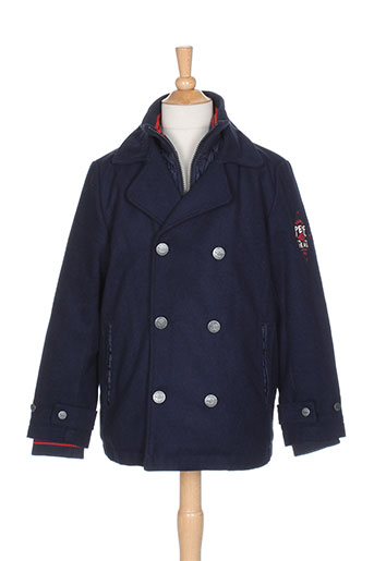 pepe jeans manteaux garçon de couleur bleu