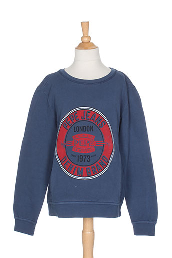 pepe jeans pulls garçon de couleur bleu