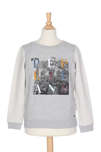 pepe jeans pulls fille de couleur gris