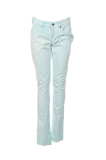 pepe jeans pantalons fille de couleur bleu