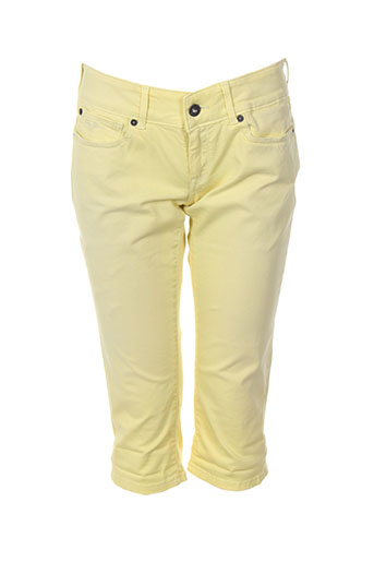 pepe jeans pantacourts fille de couleur jaune