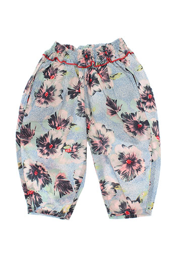 eliane et lena pantalons fille de couleur bleu