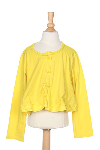eliane et lena gilets fille de couleur jaune