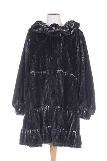 poupee chic manteaux femme de couleur noir