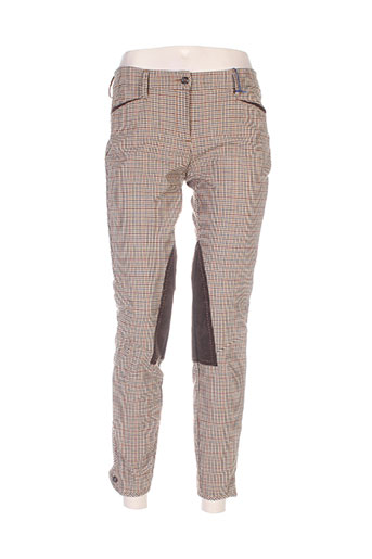 trussardi jeans pantalons femme de couleur marron
