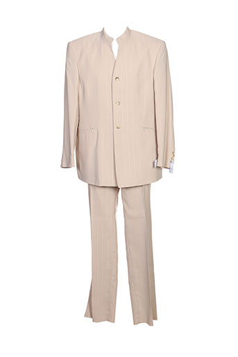enzo création ensemble homme de couleur beige