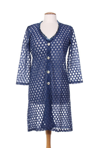 lo! les filles gilets femme de couleur bleu