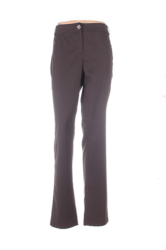nathalie chaize pantalons femme de couleur marron