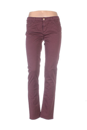 trussardi jeans pantalons femme de couleur rouge