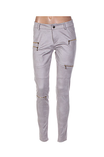 free for humanity pantalons femme de couleur gris