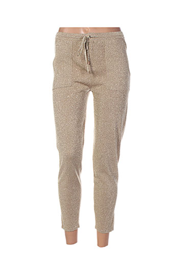 odemai pantalons femme de couleur jaune