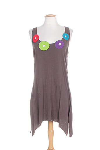 coton du monde robes femme de couleur marron